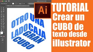 🟠 TUTORIAL  Cómo crear texto en forma de cubo desde illustrator [upl. by Isyak]