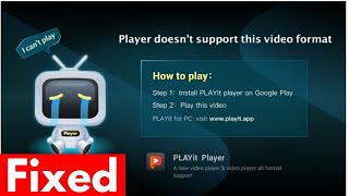 How To Fix Player Doesnt Support This Video Format  Mx Player Video Not Supported Problem [upl. by Einafets]