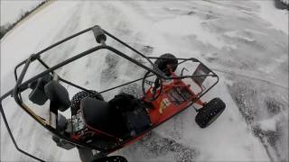 Crazy Go Kart Drifting in Snow [upl. by Etteraj]