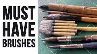 My MUSTHAVE Watercolor Brushes 2024 Update [upl. by Irod117]