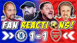 Arsenal Fans RAGING 😡 Reaction to Chelsea 11 Arsenal  Premier League Fan Reactions [upl. by Risteau582]