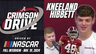 Alabama Football  Kneeland Hibbett  Crimson Drive Interview  111924 [upl. by Melisenda294]