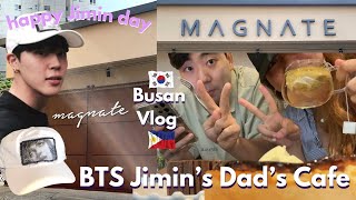 BTS JIMINS Dads Cafe in Busan South Korea  Magnate Cafe 2021 Experience  Doni Kim [upl. by Alebasi]