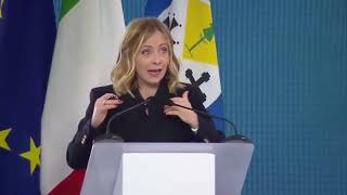 GIORGIA MELONI quotVOGLIAMO FARE DELLITALIA LHUB ENERGETICO DEUROPAquot [upl. by Kleon]