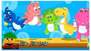 Five Little Dinosaurs  Bibo KidloLand Nursery Rhymes amp Kids Songs [upl. by Itsyrc]