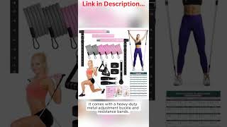 Pilates Bar Kit with Resistance Bands Sculpt Tone amp Strengthen at Home with Easy Adjustable Tensio [upl. by Suolkcin]