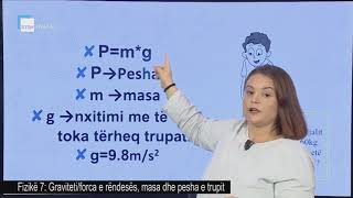 Fizikë 7  Graviteti forca e rëndesës masa dhe pesha e trupit [upl. by Sitoeht674]