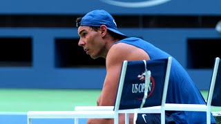 Nadal Practices With Some Special Guests [upl. by Drarreg]