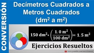 Decímetros Cuadrados a Metros Cuadrados dm2 a m2 Muy sencillo [upl. by Guerra23]