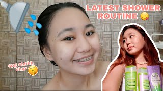 MY LATEST SHOWER ROUTINE AND SKIN CARE ROUTINE aloederma shower showerroutine aloevera [upl. by Acinnad]