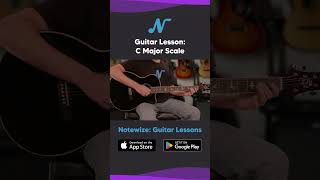 Beginner Acoustic Guitar C Major Scale 1 octave Part 1 guitar guitarlesson guitarlessons [upl. by Gautea]