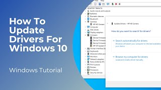 How To Update Drivers For Windows 10 [upl. by Ynavoeg]