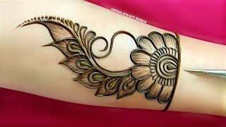 Very beautiful front hand mehndi design  Arabic mehndi  simple mehndi  mehndi design  mehndi [upl. by Zetta302]