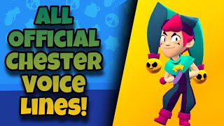 Chester Voice Lines  Brawl Stars [upl. by Bartley]