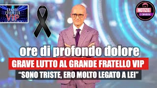 GRAVE LUTTO AL GRANDE FRATELLO VIP “SONO TRISTE ERO MOLTO LEGATO A LEI” [upl. by Clift]