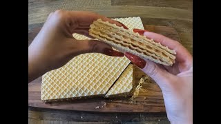 MAKE YOUR OWN WAFERS AT HOME VIRAL NO BAKE wafer recipe you can cook at home [upl. by Llednar]