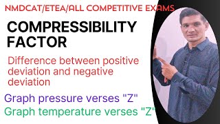 130 Compressibility Factor Positive amp negative deviation from ideal gas behavior NMDCAT ETEA mcqs [upl. by Ida473]