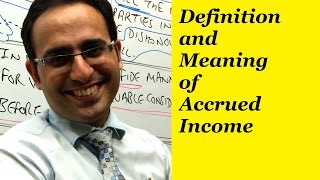 Basic Accounting Terms Video11 What is Accrued Income [upl. by Mercado]