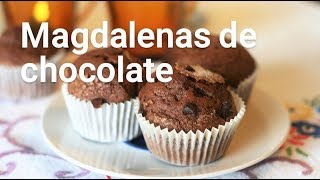 Cómo hacer magdalenas de chocolate caseras [upl. by Aile801]