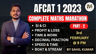 PART  2  Complete Maths for AFCAT 1 2023 Exam by Sahil Kumar [upl. by Reggie]