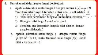 Tentukan nilai dari suatu fungsi berikut ini Apabila diketahui suatu fungsi h dengan rumus hx [upl. by Iene]