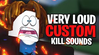 VERY LOUD CUSTOM KILL SOUNDS  ROBLOX Strongest Battlegrounds Custom kill sound ids [upl. by Aehr376]