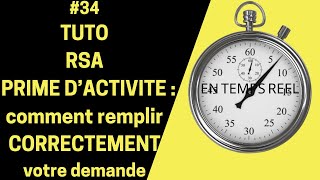 MICROENTREPRISE  34 TUTO RSAPrime d’activités comment remplir CORRECTEMENT votre demande [upl. by Car]