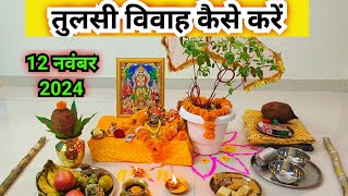 तुलसी विवाह कैसे करें  तुलसी विवाह पूजा विधि  Tulsi Vivah kaise karen [upl. by Delcina424]