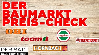 Deutsche Baumärkte Der PreisCheck  Der SAT1 BaumarktCheck [upl. by Donata163]