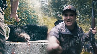 OPENING DAY BEAR ON THE GROUND  Hunting with Hounds [upl. by Noside]