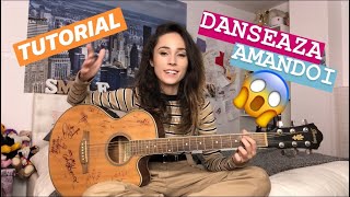 Danseaza Amandoi  Nicole Cherry  TUTORIAL CHITARA [upl. by Nwahsyt271]