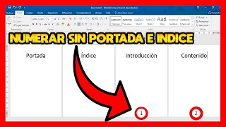 ✅NUMERAR PAGINAS WORD SIN PORTADA E INDICE [upl. by Leber]