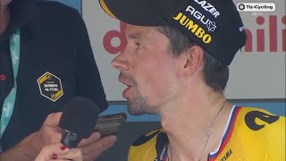 PRIMOZ ROGLIC WINNER Giro DellEmilia INTERVIEW AT THE FINISH [upl. by Attenaej]