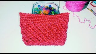 Monedero Tejido Puntada Espirales En Relieve a Crochet [upl. by Mauricio]