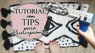 DIY ALFOMBRA de LANA con PISTOLA ELÉCTRICA con TIPS para PRINCIPIANTES parte 2  ShantiIrene [upl. by Trilly]