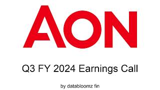 Aon plc Q3 FY 2024 Earnings Conference Call [upl. by Kessler284]