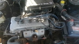 Cambio de bomba de agua Nissan v16 B13 Tsuru Motor GA16dne [upl. by Rozella]