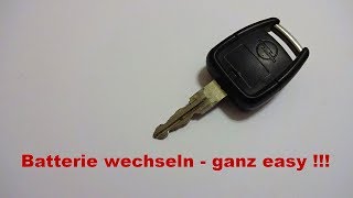 Opel Schlüssel Batterie wechseln Astra G  Vectra B  Zafira A und Anlernen [upl. by Nitnert]