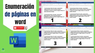 como poner numeración en pie de página en word 2024 [upl. by Euqinahs]