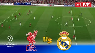 🔴LIVE  LIVERPOOL vs REAL MADRID  UEFA Champions League 2425  Match Stream  PES Game Simulation [upl. by Hagile]