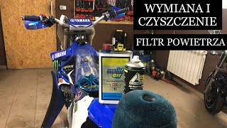 WYMIANA I CZYSZCZENIE FILTRA POWIETRZA Yamaha YZ125 [upl. by Annahahs]