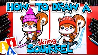 How To Draw A Skiing Squirrel [upl. by Ellicec]