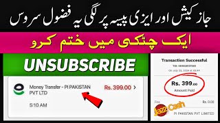 How to Unsubscribe Pi Pakistan Pvt Limited on JazzCash or EasyPaisa [upl. by Ramiah]