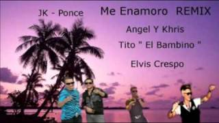 Angel Y Khris Ft Tito el Bambino con Elvis Crespo  Me Enamore Remix  Letra 2011 [upl. by Enrahs932]