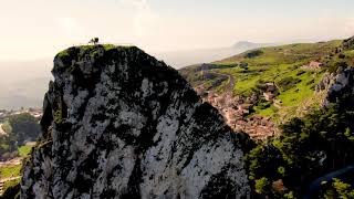 Sicily Caltabellotta ConteLuna Castle Aerial Photography [upl. by Yennor934]