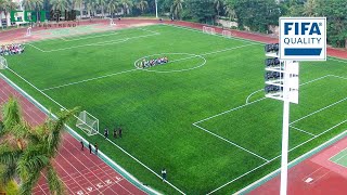 Artificial Turf Manufacturer CGT Shares how to install highquality football field meets FIFA [upl. by Trahurn]