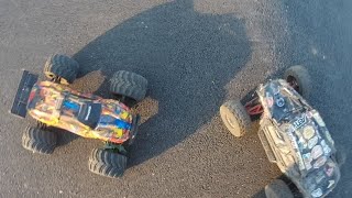 ⚠️ Dernière sortie au pumptrack ‼️big rock Erevo 2 fireteam👌rc rccar truck rcbashing 😉😉😉 [upl. by Ytsim]