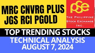 STOCK MARKET MRC  CNVRG  PLUS  JGS  RCI  PGOLD  PSE TECHNICAL ANALYSIS [upl. by Eugatnom322]