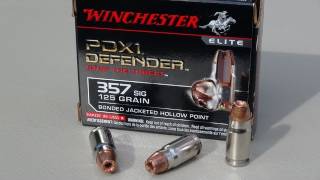 357 SIG Winchester PDX1 Defender AMMO TEST [upl. by Ojadnama]