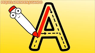 Aprende a escribir las letras del abecedario de la A a la Z Video para niños PequesAprendenJugando [upl. by Peednas320]